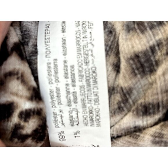 Women's Small Zara Animal Print Brown Dress, 3/4 Sleeves, Smock Style - Picture 3 of 8